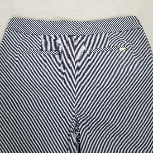 Anne Klein Striped Seersucker Pants Blue / White Women's Size 8 - Picture 9 of 15